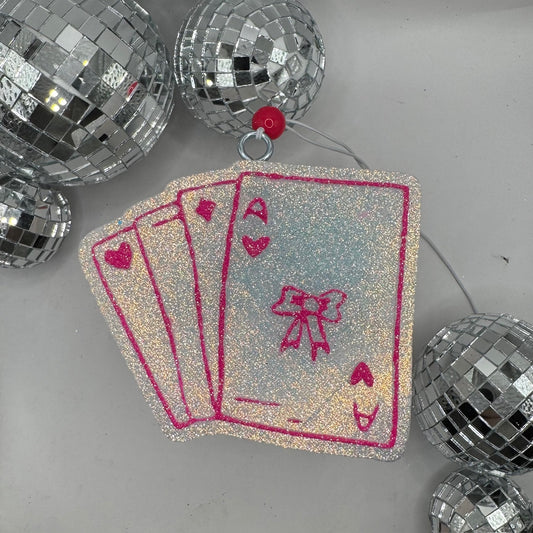 Bow Playing Cards Freshie